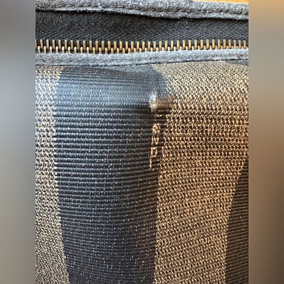 Vintage Fendi Coated Canvas Tote Bag with Leather Trim and Top Zip Closure - Picture 14 of 14